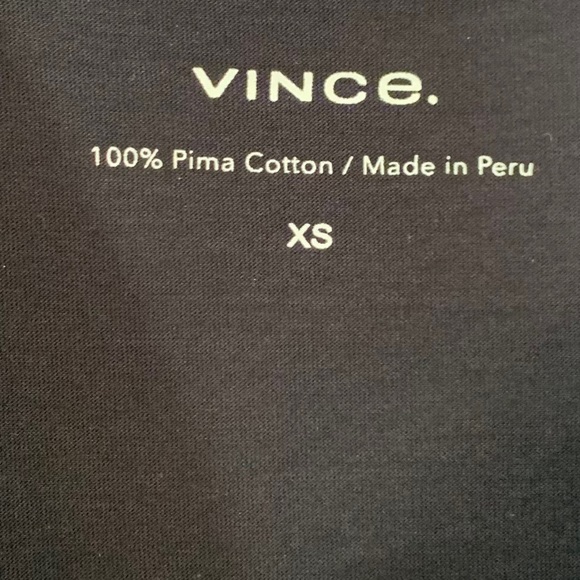 NEW Vince Essential Pima Cotton Crewneck T Shirt Top Black XS - Picture 9 of 11